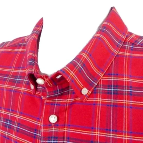 Saint Johns Bay Easy Care Men's Red Plaid Long Sleeve Button Down Shirt Size XXL - Picture 1 of 8